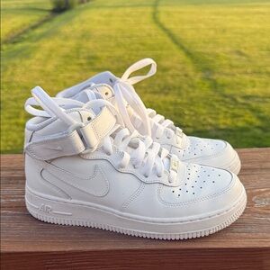 Nike Air Force 1 Mid Sneakers White Youth 5.5